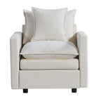 33.07  Upholstered Arm Chair with Solid Wood Frame