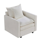 33.07  Upholstered Arm Chair with Solid Wood Frame
