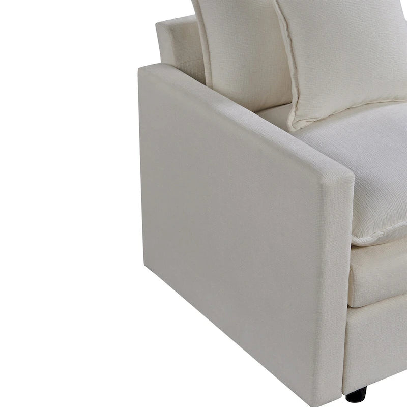 33.07  Upholstered Arm Chair with Solid Wood Frame