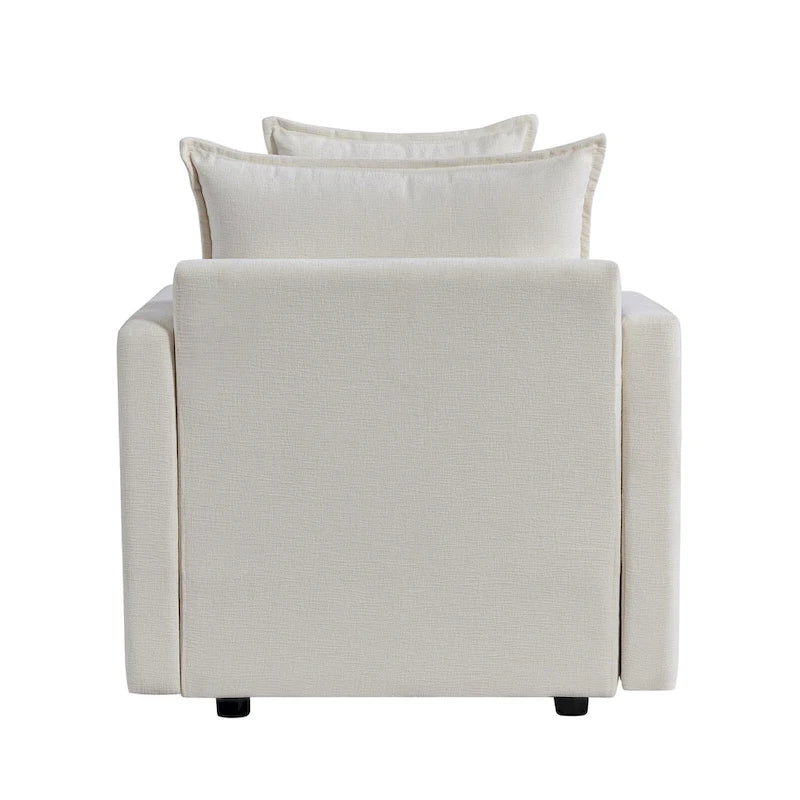 33.07  Upholstered Arm Chair with Solid Wood Frame