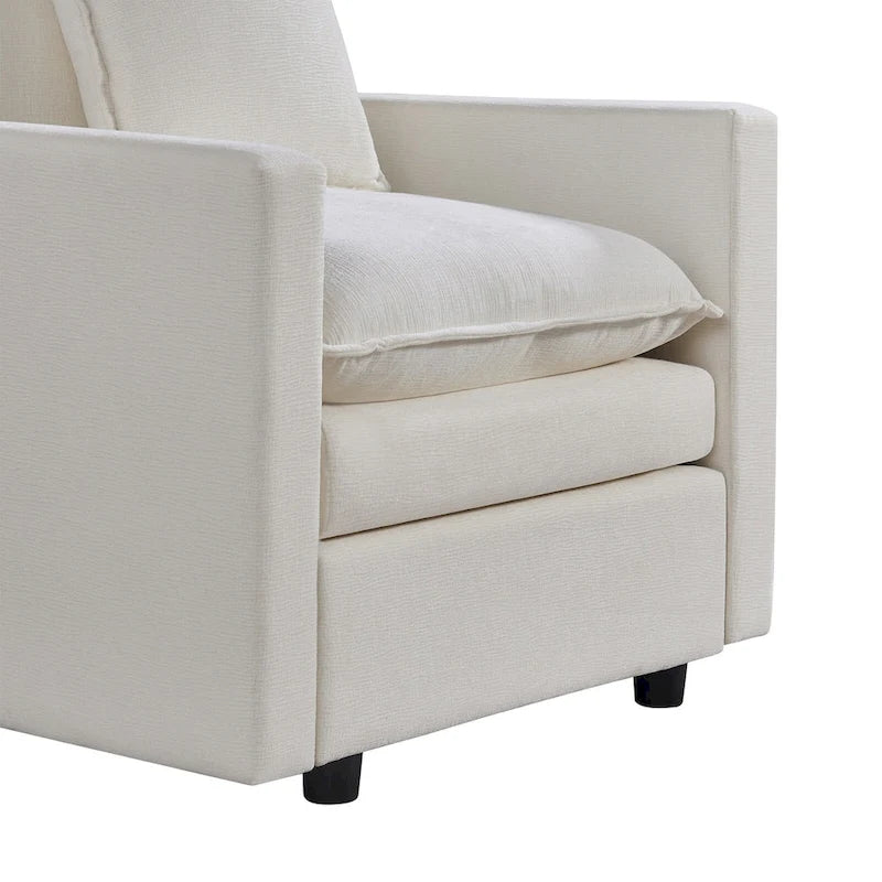 33.07  Upholstered Arm Chair with Solid Wood Frame