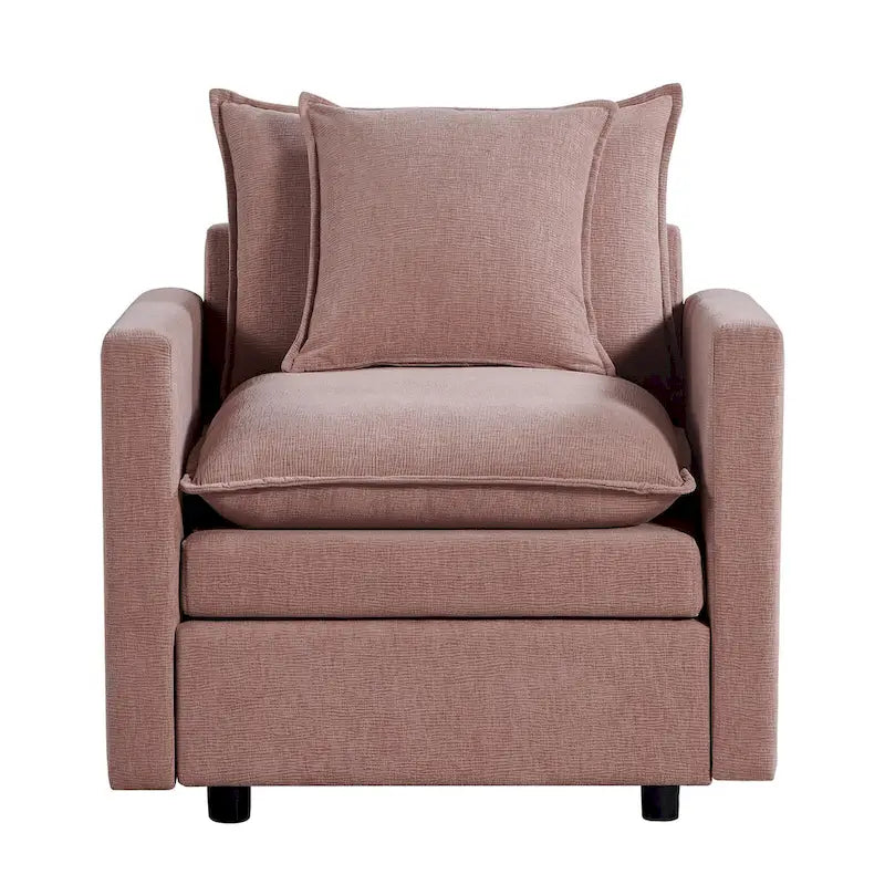 33.07  Upholstered Arm Chair with Solid Wood Frame