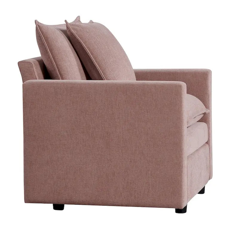 33.07  Upholstered Arm Chair with Solid Wood Frame