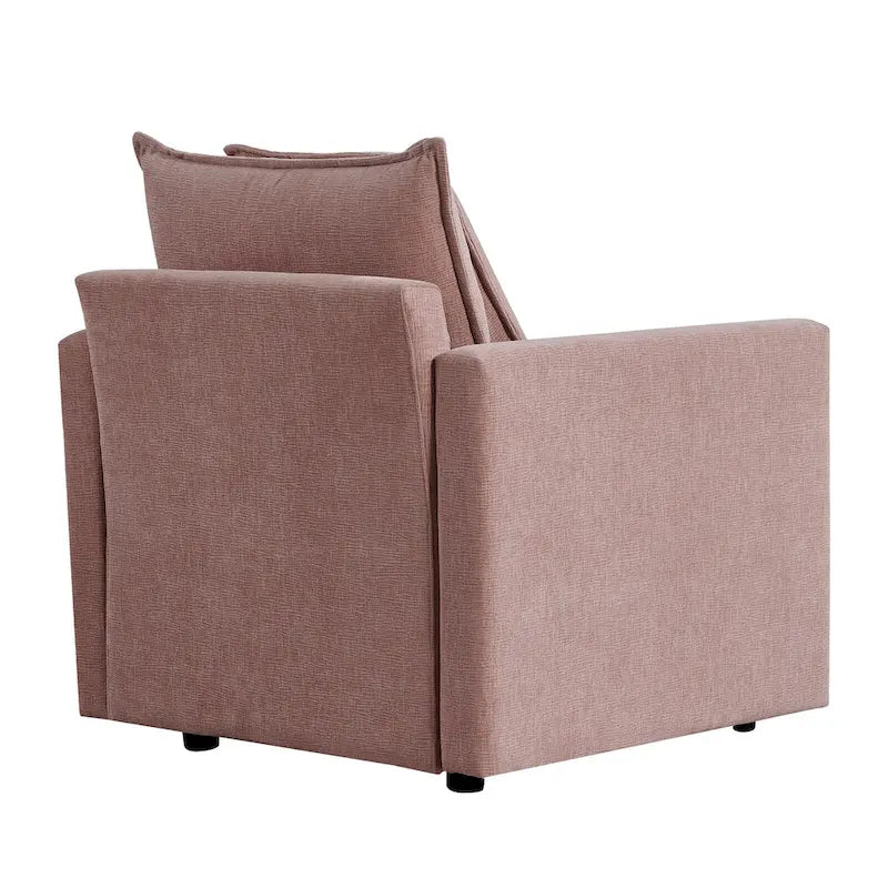 33.07  Upholstered Arm Chair with Solid Wood Frame