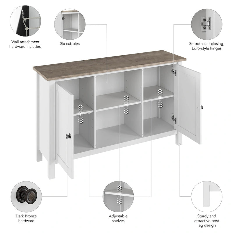 Mayfield Accent Cabinet with Doors and Storage