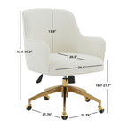 Couture Gregg Adjustable Swivel Desk Chair - 26.5  W x 27.8  L x 33.3  H - 26Wx28Dx35H