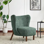 Camille Modern Upholstered Armless Accent Chair with Plush Seating and Solid Wood Frame