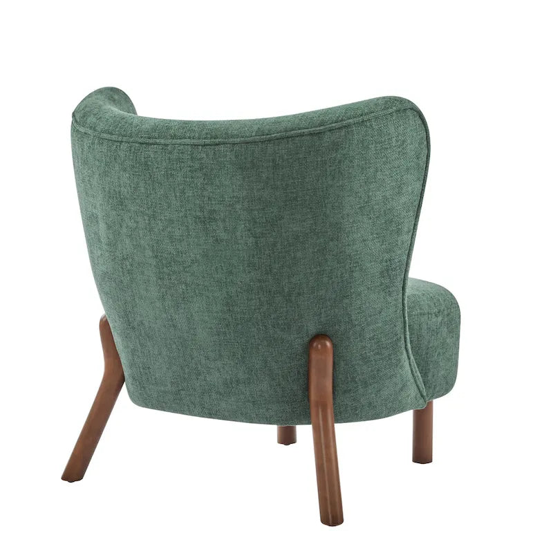Camille Modern Upholstered Armless Accent Chair with Plush Seating and Solid Wood Frame