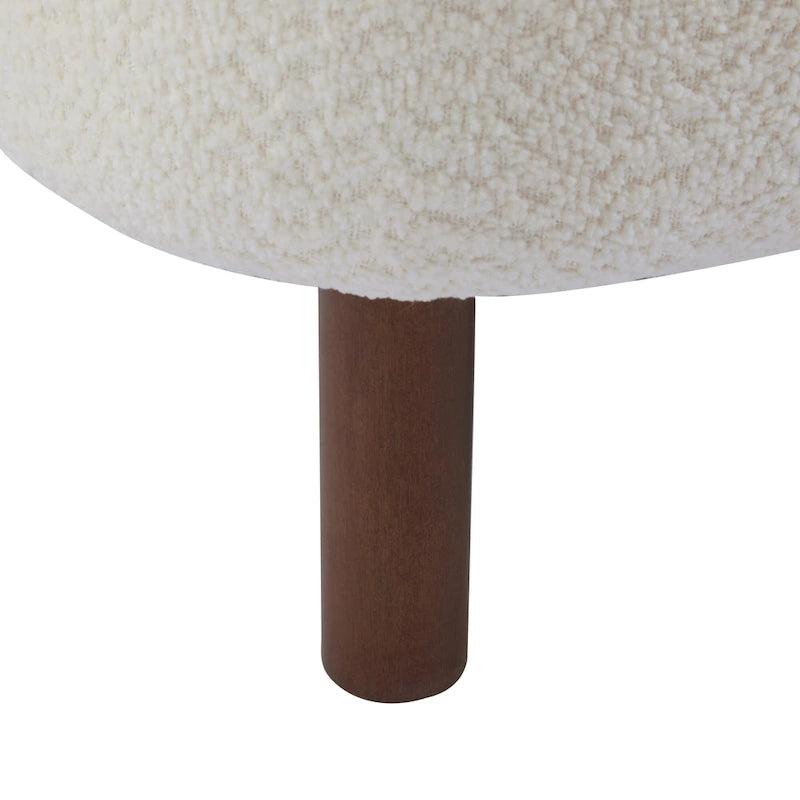 Camille Modern Upholstered Armless Accent Chair with Plush Seating and Solid Wood Frame