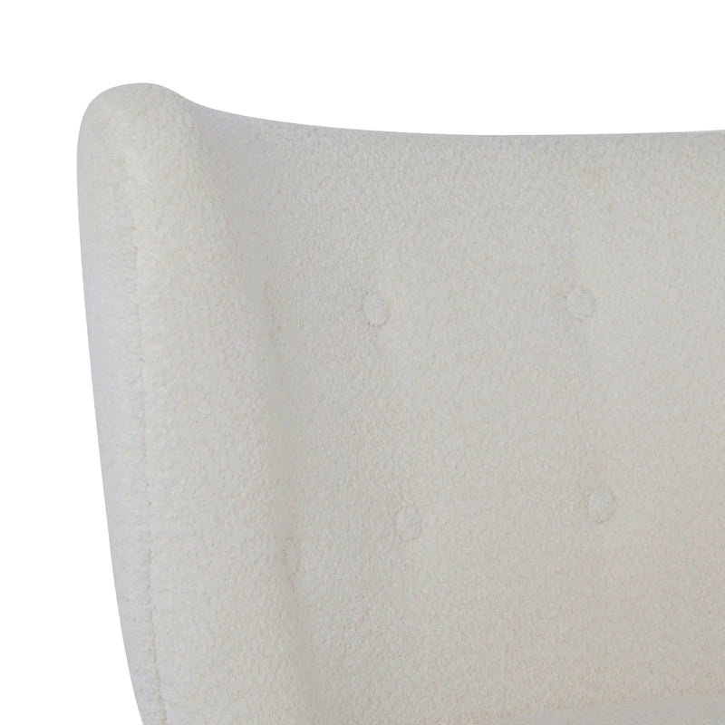 Camille Modern Upholstered Armless Accent Chair with Plush Seating and Solid Wood Frame