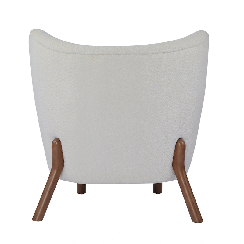 Camille Modern Upholstered Armless Accent Chair with Plush Seating and Solid Wood Frame