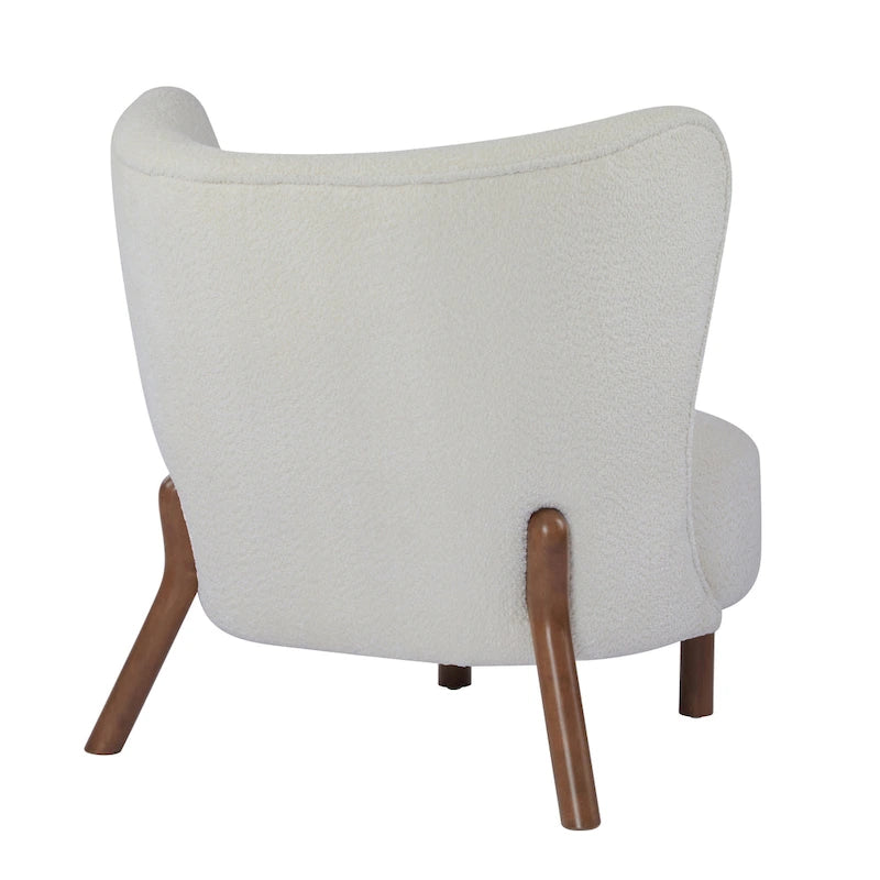 Camille Modern Upholstered Armless Accent Chair with Plush Seating and Solid Wood Frame