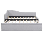 Twin L-Shaped Daybed with Pop-Up Trundle