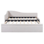 Twin L-Shaped Daybed with Pop-Up Trundle
