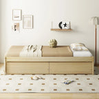 Twin Size Captain Bed w/ 2 Drawers Slats Support Twin Daybed