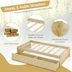 Twin Size Captain Bed w/ 2 Drawers Slats Support Twin Daybed