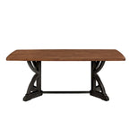 Eleanor 78-inch Oak Top Dining Table with Interlocking Base