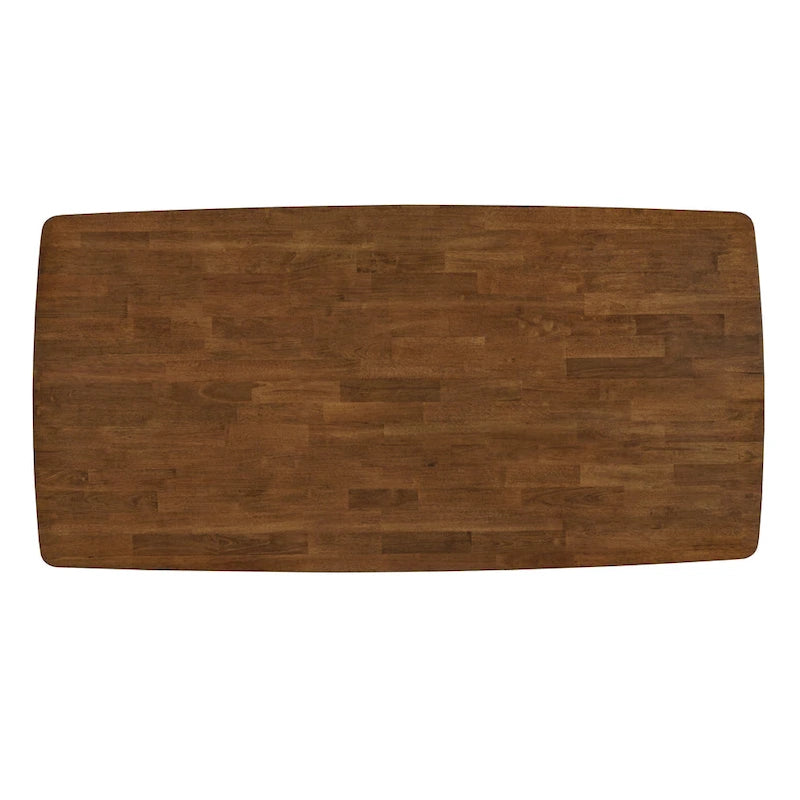 Eleanor 78-inch Oak Top Dining Table with Interlocking Base