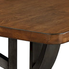 Eleanor 78-inch Oak Top Dining Table with Interlocking Base