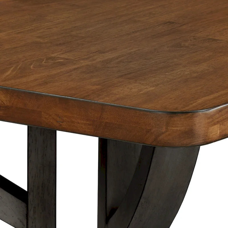 Eleanor 78-inch Oak Top Dining Table with Interlocking Base
