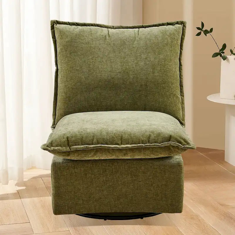 28.74  Chenille Upholstered 360 Swivel Rocking Chair