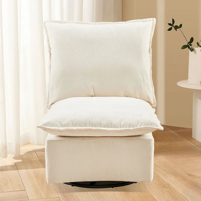 28.74  Chenille Upholstered 360 Swivel Rocking Chair