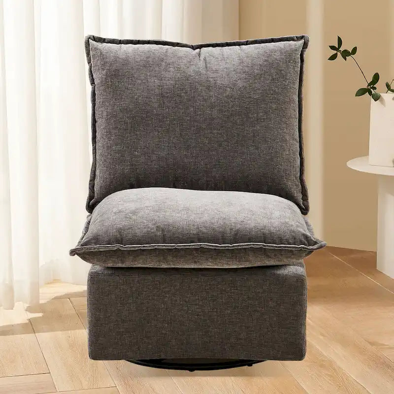 28.74  Chenille Upholstered 360 Swivel Rocking Chair