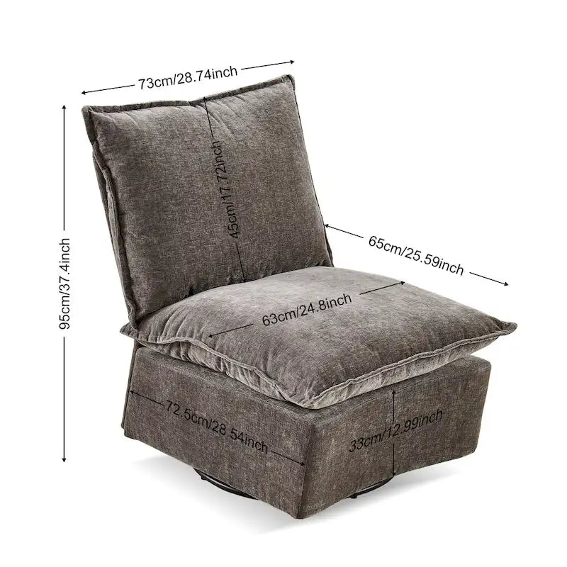28.74  Chenille Upholstered 360 Swivel Rocking Chair