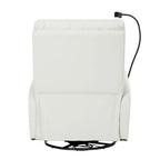 Grey Power Recliner with Swivel, USB Ports & Adjustable Footrest