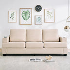 89  3-Seater Sofa, Deep Seat Sofa, Modern Comfy Couches for Living Room with Cup Holders