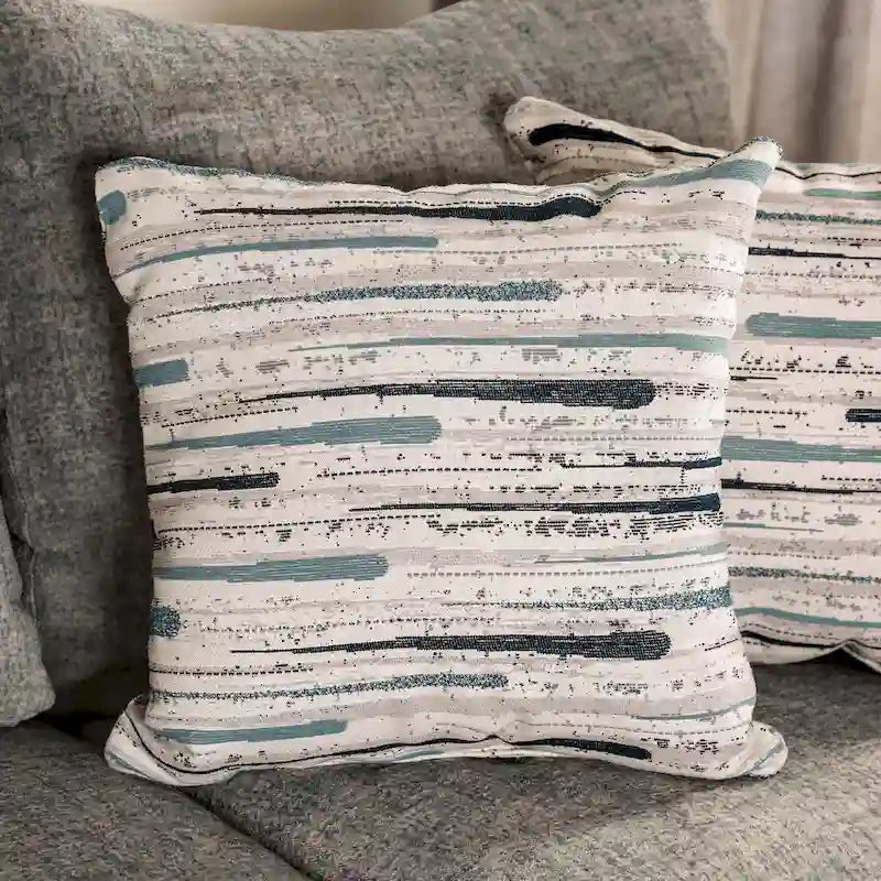 Nort Transitional Fabric Upholstered Flared Arms 2-Piece Sofa Set