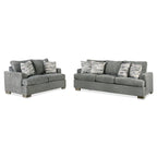 Nort Transitional Fabric Upholstered Flared Arms 2-Piece Sofa Set