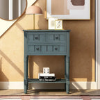 Wooden Console Table, Sofa Table with Storage Drawers and Shelf