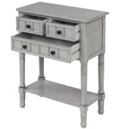 Wooden Console Table, Sofa Table with Storage Drawers and Shelf