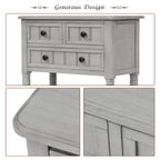Wooden Console Table, Sofa Table with Storage Drawers and Shelf