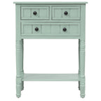 Wooden Console Table, Sofa Table with Storage Drawers and Shelf