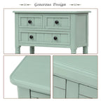 Wooden Console Table, Sofa Table with Storage Drawers and Shelf