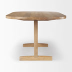 84  Light Brown Solid Wood Dining Table - 84 L x 42 W x 30 H