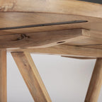 84  Light Brown Solid Wood Dining Table - 84 L x 42 W x 30 H