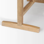 84  Light Brown Solid Wood Dining Table - 84 L x 42 W x 30 H