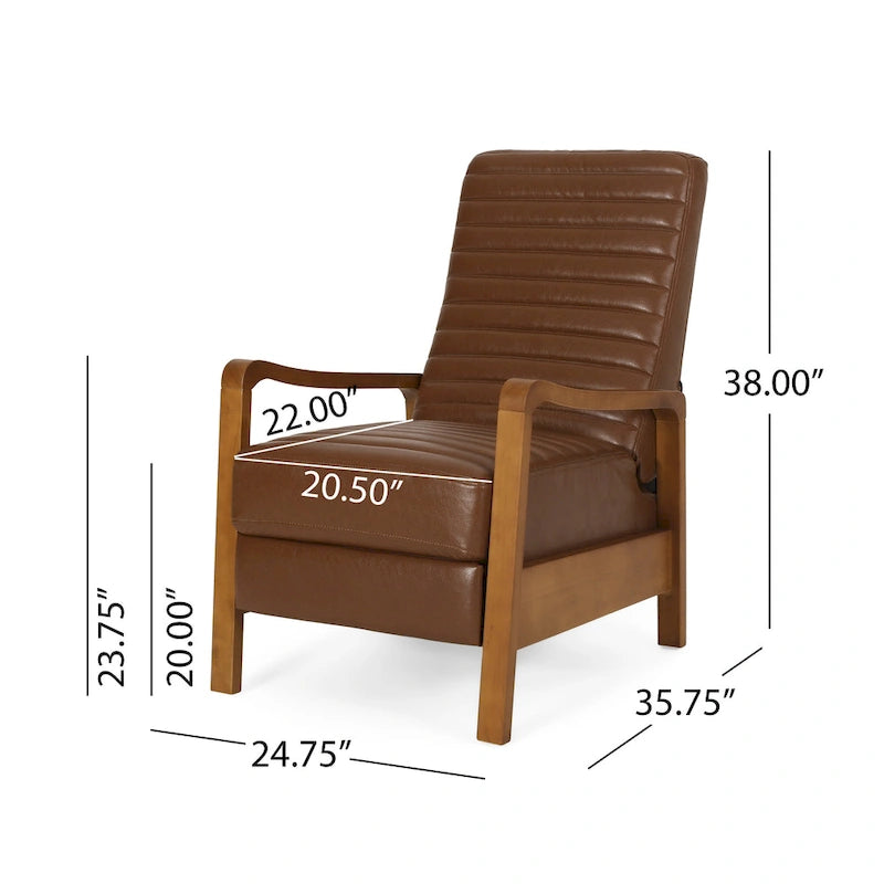 Munro Channel Stitch Pushback Recliner