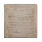 Peking Grand Framed Square Side Table, 22 Inch Tall, Weathered White Wash Finish