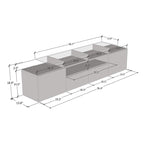 Evora Modern TV Stand with LED Light System