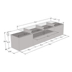 Evora Modern TV Stand with LED Light System