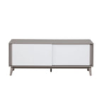 Madison Mid Century Modern TV Stand for TV's up to 65  Sliding Doors and Cable Management