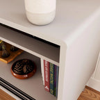 Madison Mid Century Modern TV Stand for TV's up to 65  Sliding Doors and Cable Management