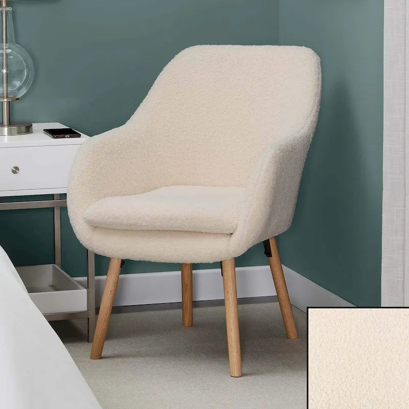 Take a Seat Charlotte Wingback Sherpa Accent Armchair