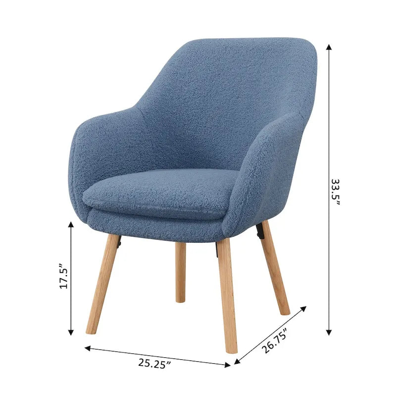 Take a Seat Charlotte Wingback Sherpa Accent Armchair