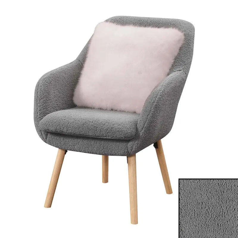 Take a Seat Charlotte Wingback Sherpa Accent Armchair
