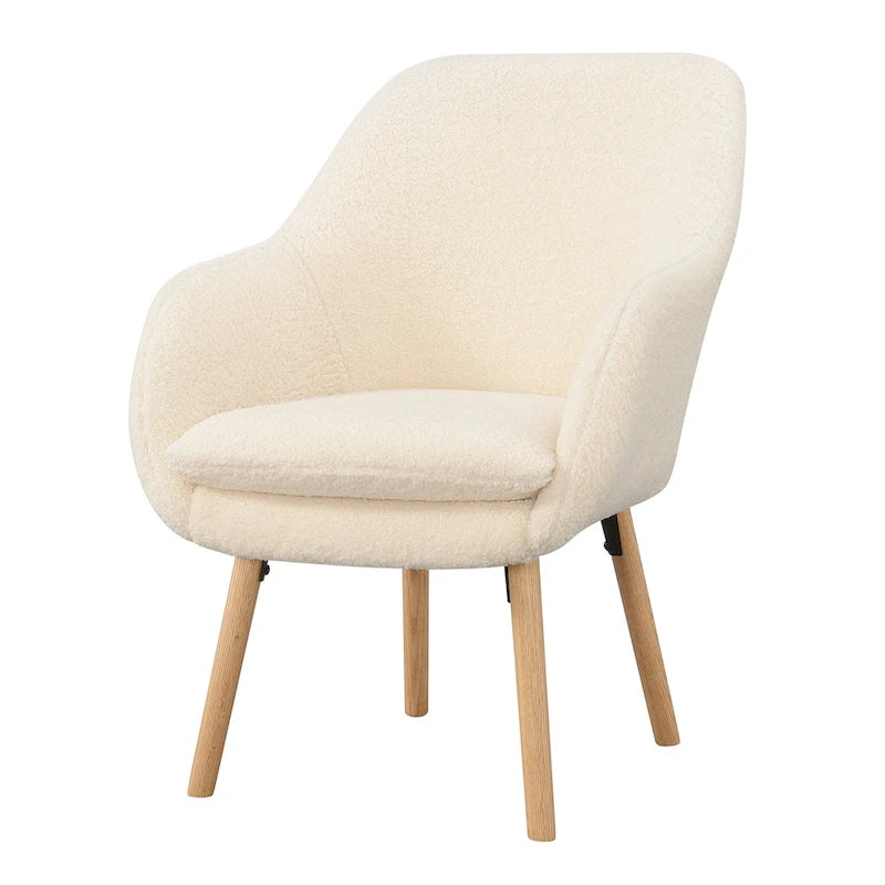 Take a Seat Charlotte Wingback Sherpa Accent Armchair